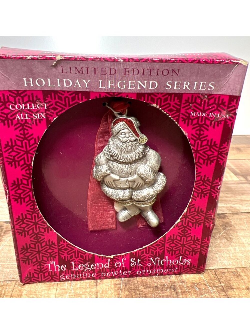 Limited Edition The Legend Of St. Nicholas Pewter Ornament Holiday Legend Series